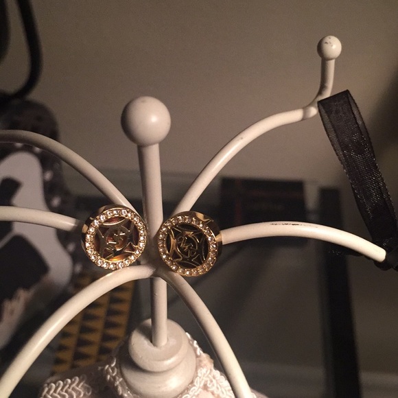 Authentic MK Gold Long Necklace and Earrings Set - Picture 2 of 3